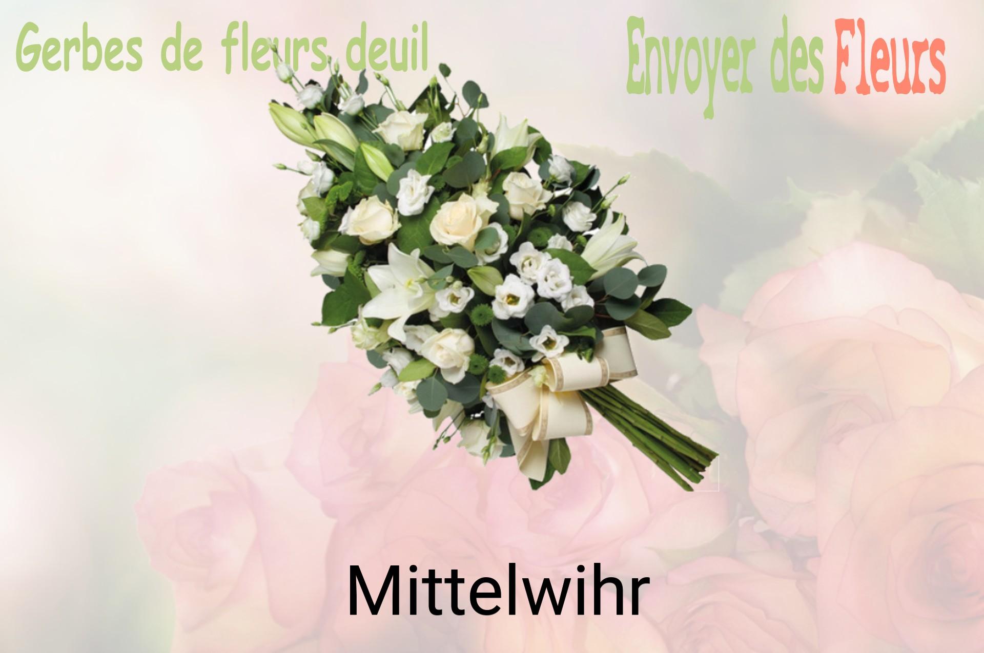 Gerbe de fleurs de deuil livrée à Mittelwihr
